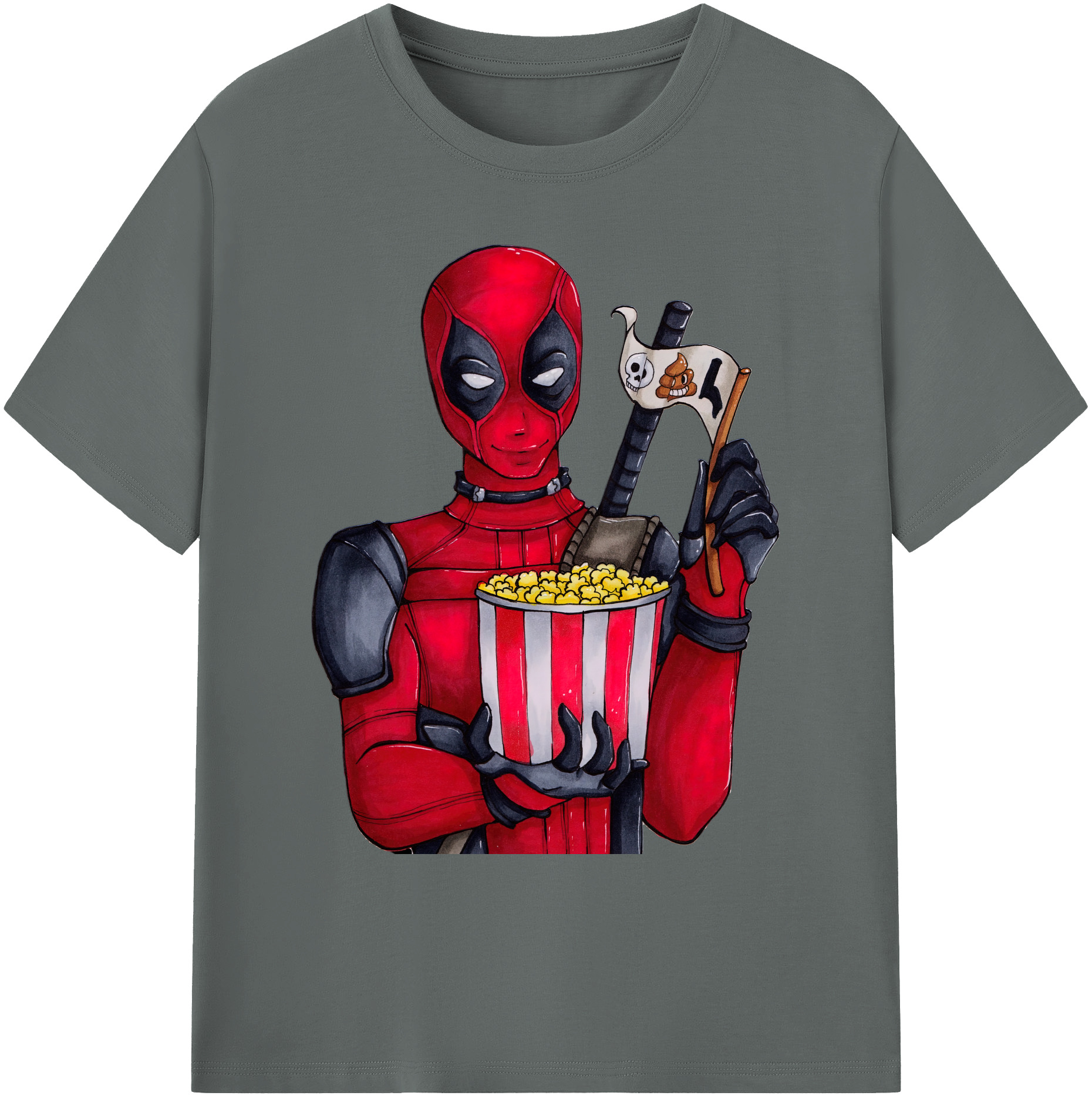 （画像用） Deadpool デッドプール 綿100％ メンズ半袖Tシャツ｜肌触りやわらか＆通気性